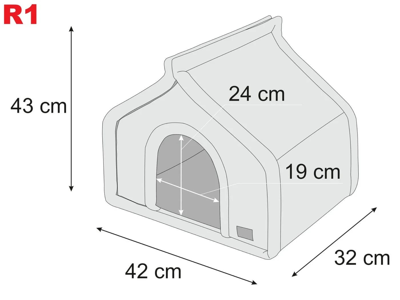 Hobbydog Hundehöhle Diamond aus Ekoleder, faltbar mit weichem Kissen - Bild 4