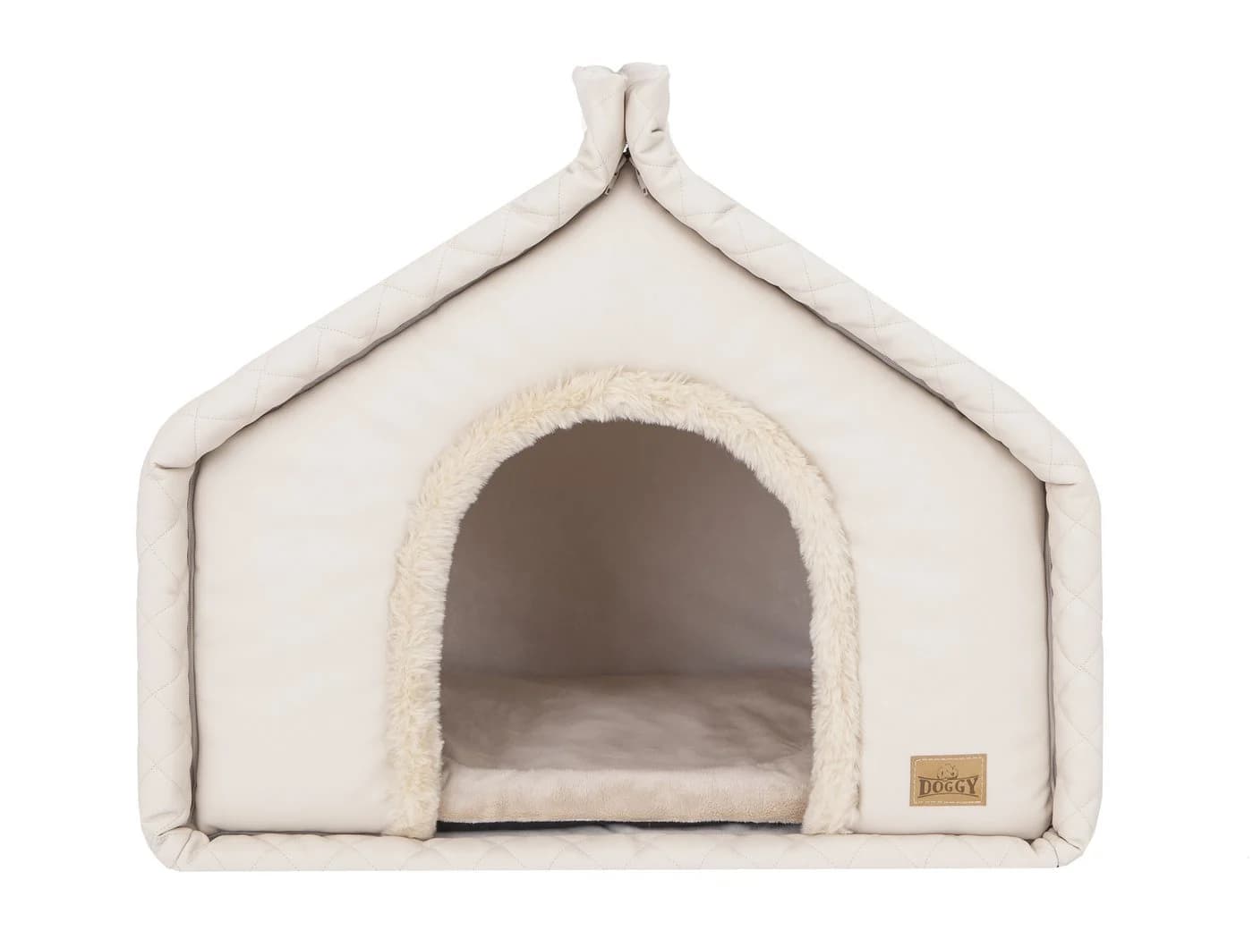 Hobbydog Hundehöhle Diamond aus Ekoleder, faltbar mit weichem Kissen - Bild 5