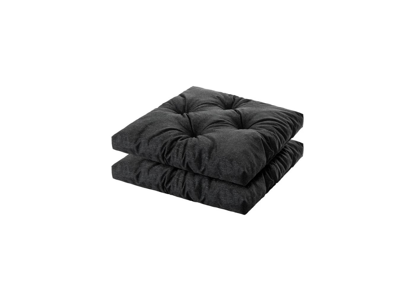 Hobbygarden Stuhlkissen Schwarz 45x45cm Wetterfest - Bild 2