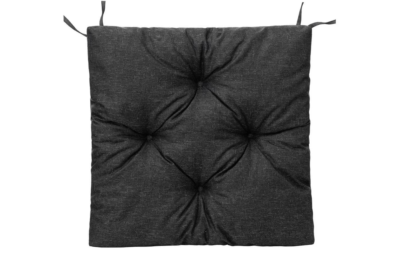 Hobbygarden Stuhlkissen Schwarz 45x45cm Wetterfest - Bild 3