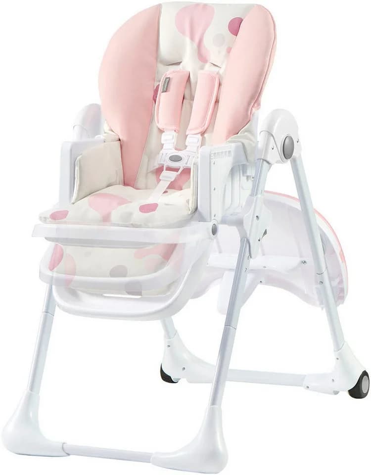 Kinderkraft Hochstuhl YUMMY Rosa 3-Punkt-Sicherheitsgurt - Bild 2