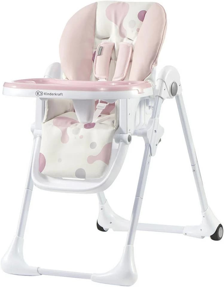 Kinderkraft Hochstuhl YUMMY Rosa 3-Punkt-Sicherheitsgurt - Bild 5