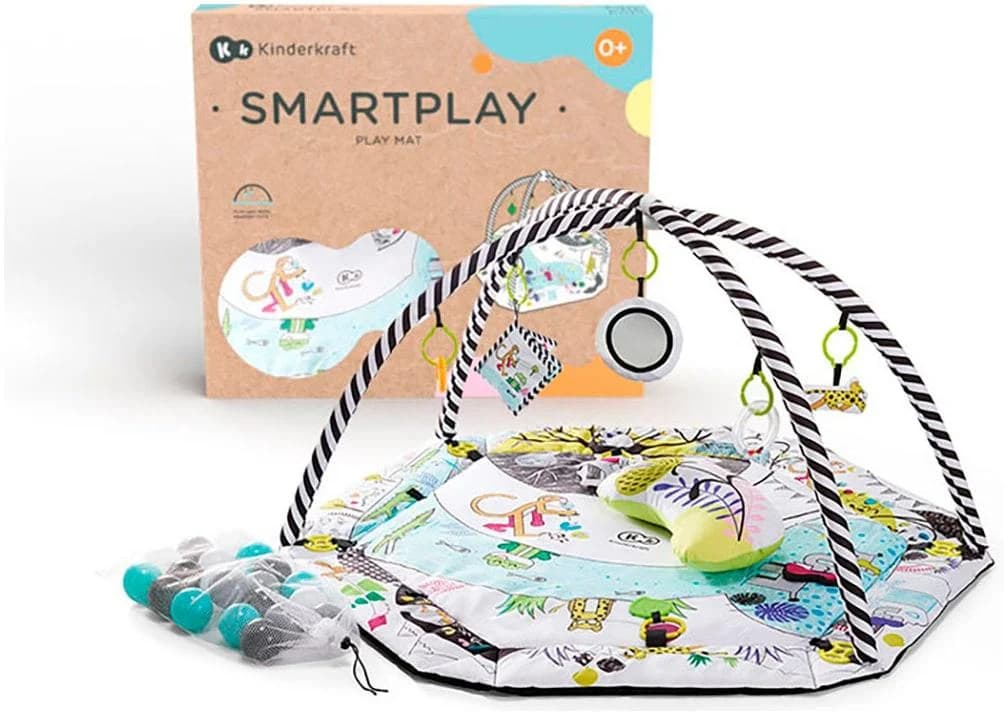KINDERKRAFT SMARTPLAY Spielbogen Bunt mit 7 Spielsachen & 20 Bällen