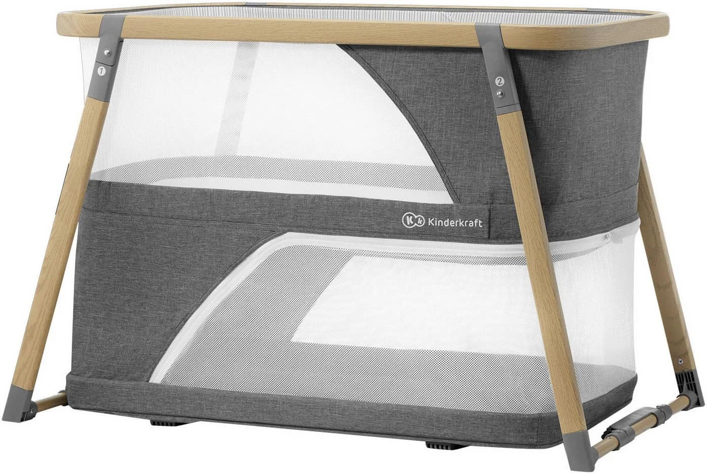 KINDERKRAFT Baby-Reisebett SOFI Grau 3-in-1 mit Matratze - Bild 2