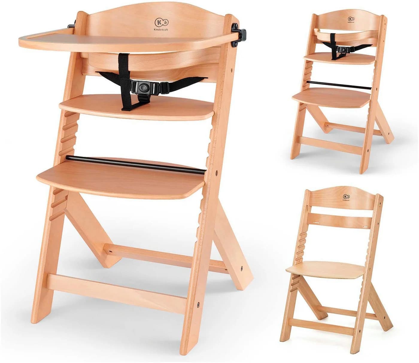 Kinderkraft Kombihochstuhl ENOCK mitwachsend Beige Holz