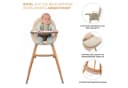 Kinderkraft Hochstuhl FINI 2 2-in-1 Buchenholz Bild 5