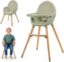 Kinderkraft Hochstuhl FINI 2 Grün Leder Buchenholz Bild 1