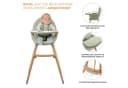 Kinderkraft Hochstuhl FINI 2 Grün Leder Buchenholz Bild 5
