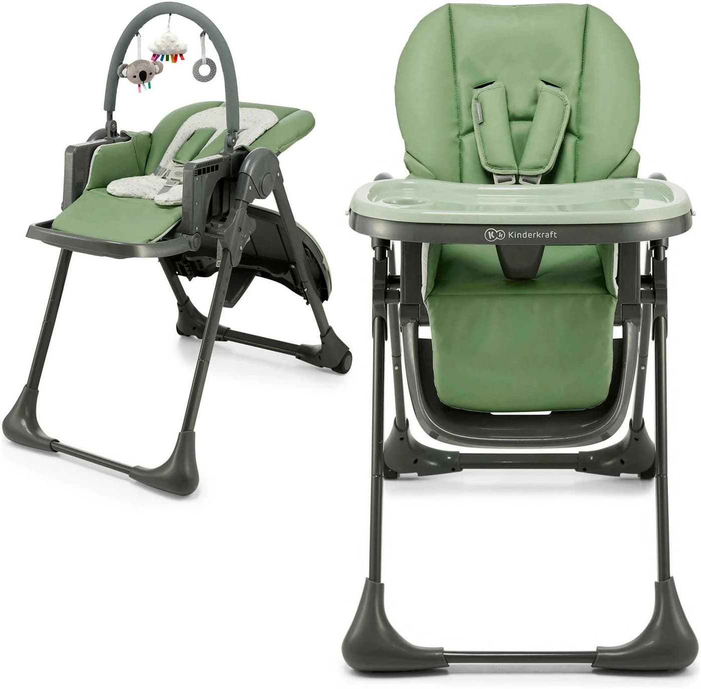 Kinderkraft Hochstuhl TUMMIE Grün 2-in-1 Kinderhochstuhl - Bild 2