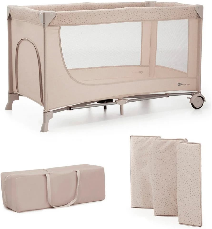 Kinderkraft Baby-Reisebett JOY 2 Beige 2-in-1 Klappbett - Bild 2