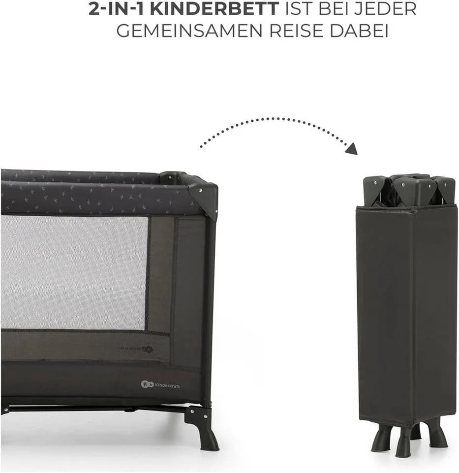 Kinderkraft Baby-Reisebett JOY LIGHT Grau mit Tragetasche - Bild 5