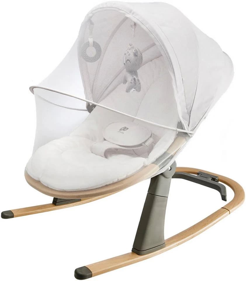 Kinderkraft Babywippe Elsu Grau 2-in-1 Wippe und Liege