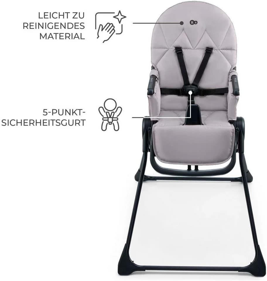 KINDERKRAFT BINCI Kombihochstuhl Grau Klappbar - Bild 4