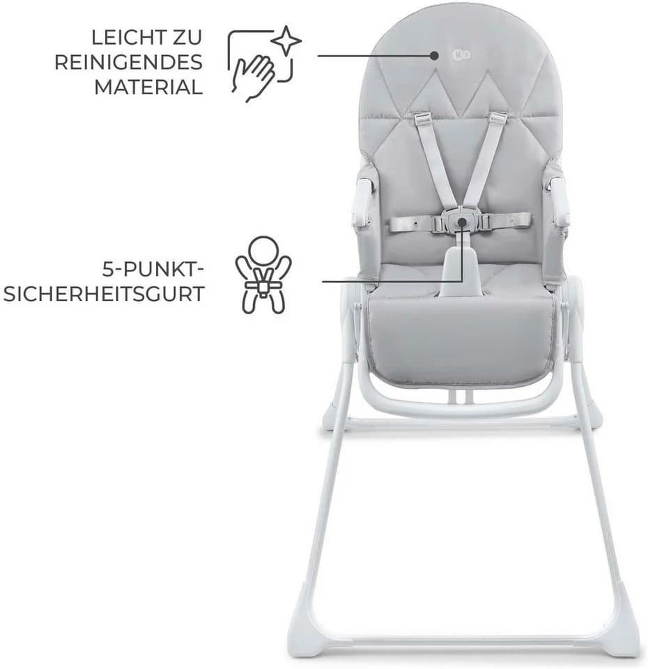 Kinderkraft Kombihochstuhl BINCI Grau Klappbar - Bild 4