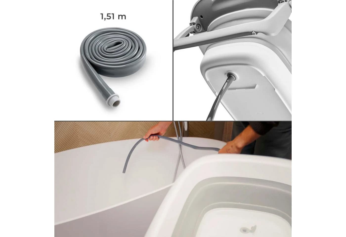 Kinderkraft Babybadewanne BUBBLY mit Wickelauflage - Bild 5
