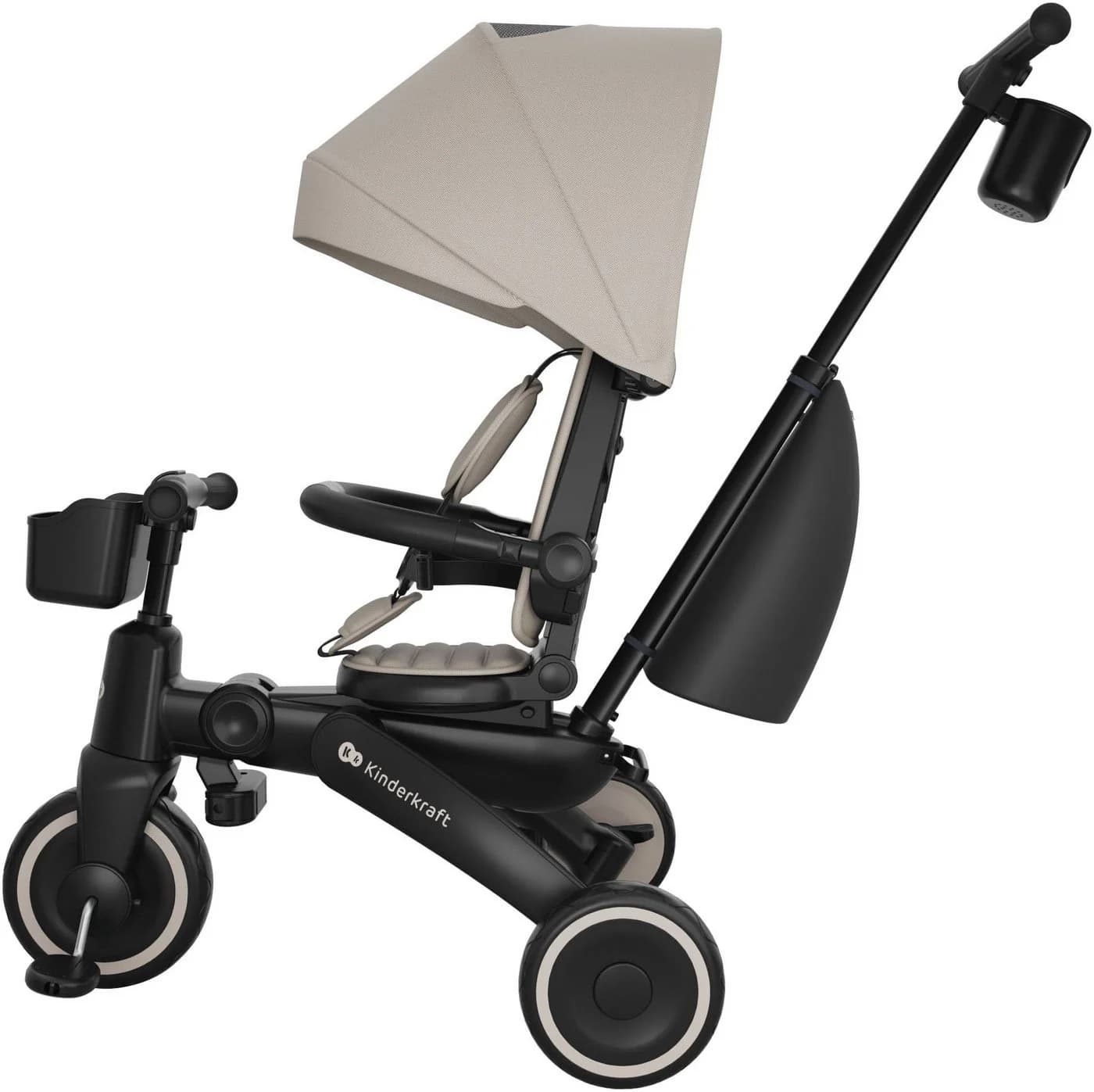 KINDERKRAFT Dreirad Jazz 3 Beige 6-in-1 Klappbar