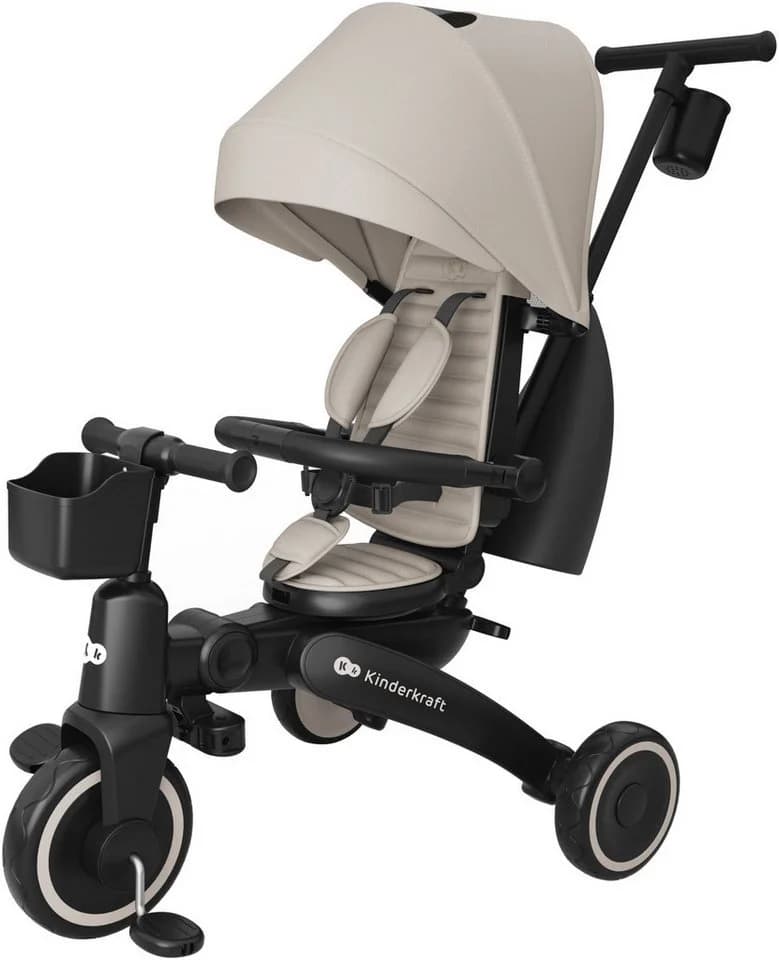 KINDERKRAFT Dreirad Jazz 3 Beige 6-in-1 Klappbar - Bild 2