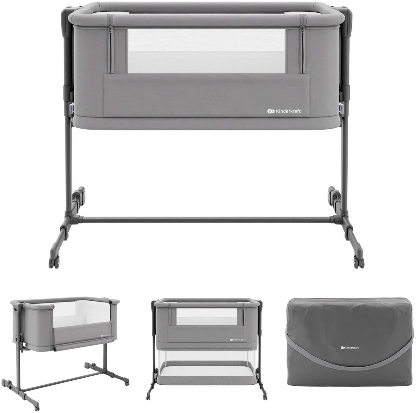 Kinderkraft Beistellbett Nestee Grow 2 3-in-1 mit Matratze - Bild 2