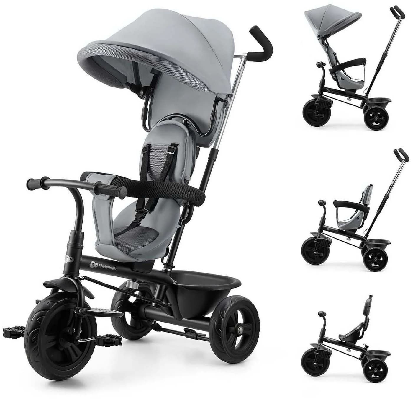 Kinderkraft Dreirad FREEWAY Grau mit 360° Sitz - Bild 2