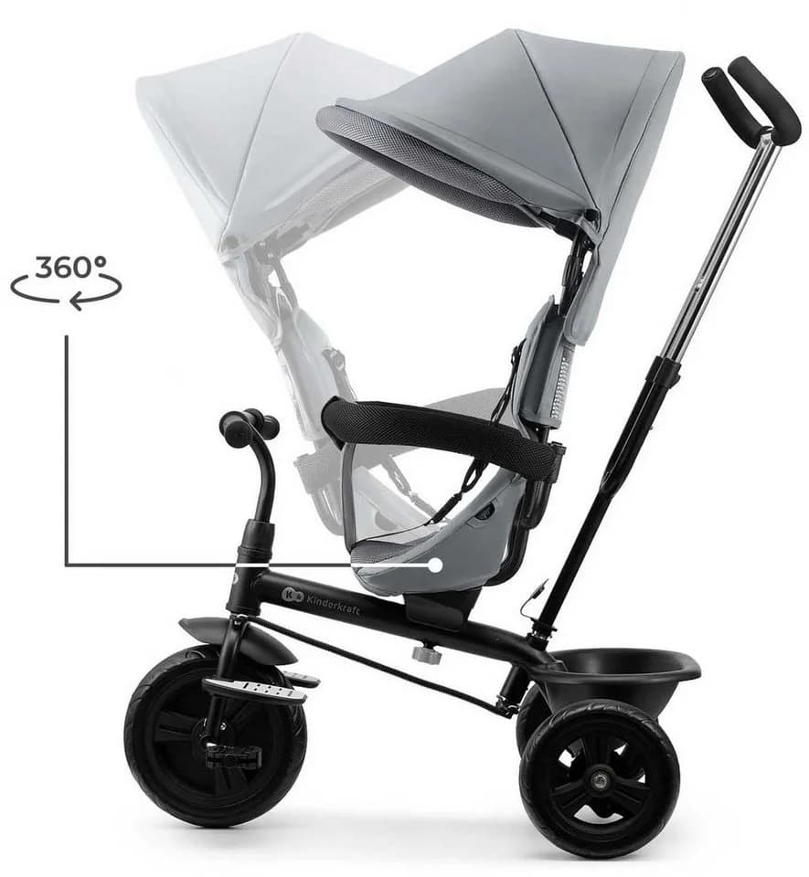 Kinderkraft Dreirad FREEWAY Grau mit 360° Sitz - Bild 4