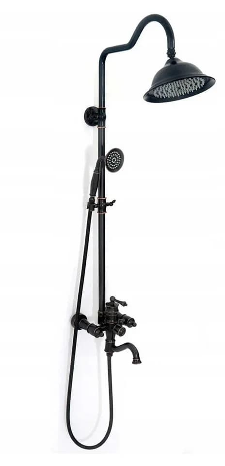 wohnwerk.idee Duschsystem Vintage Retro Antik Black Alt