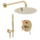 wohnwerk.idee Duschsystem Lungo Regendusche Unterputz Gold Matt Poliert Bild 2