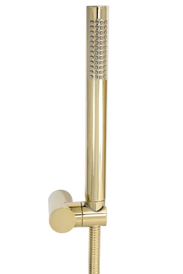 wohnwerk.idee Wannenarmatur Gold Messing Einhebelmischer mit Stabhandbrause - Bild 4