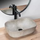 wohnwerk.idee Aufsatzwaschbecken Livia Beige/Grau Stein Optik Bild 1