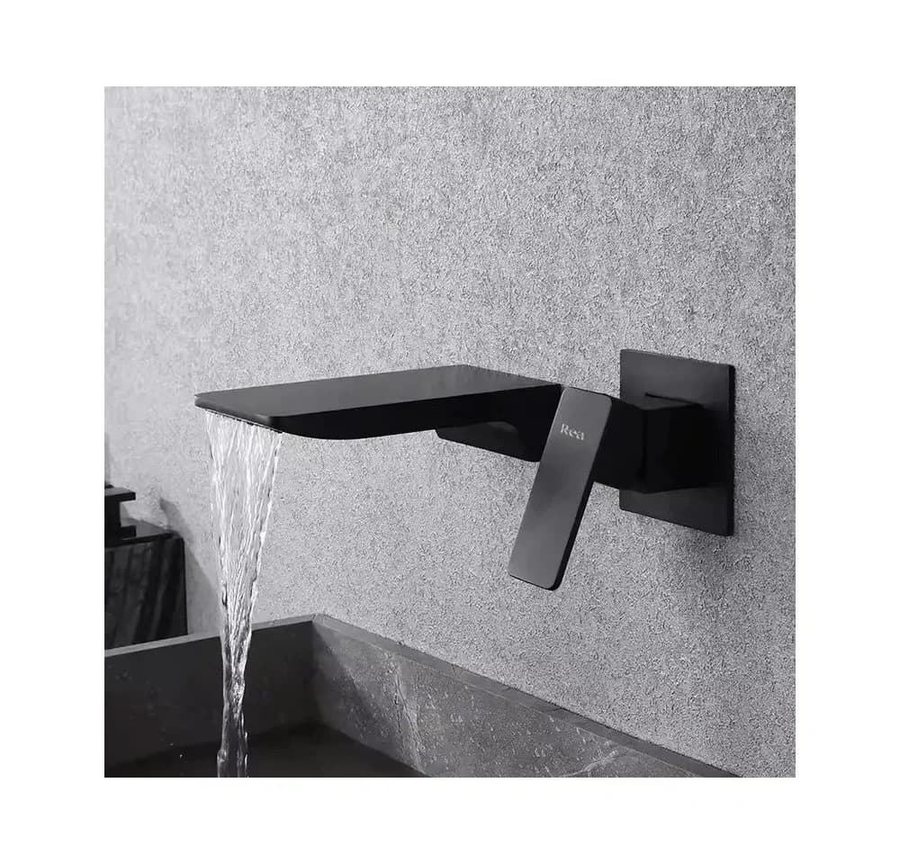 wohnwerk.idee Unterputzarmatur Waschbecken Wandarmatur Gold Schwarz