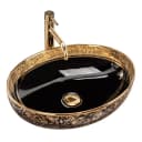 wohnwerk.idee Aufsatzwaschbecken Margot Schwarz Gold Türkis Orientalisch Bild 2