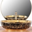 wohnwerk.idee Aufsatzwaschbecken Margot Schwarz Gold Türkis Orientalisch Bild 3