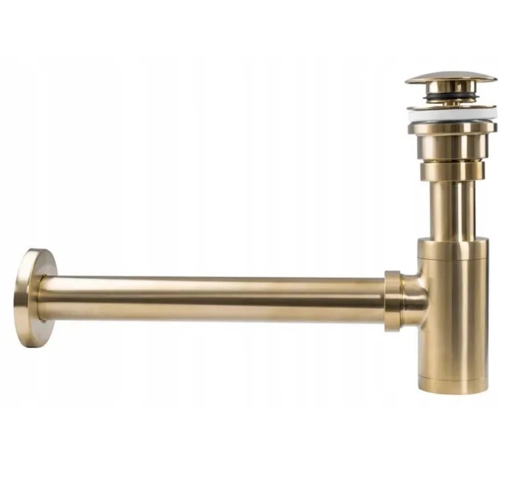 wohnwerk.idee Siphon Ablaufgarnitur Waschbecken Gold Matt
