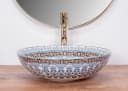 wohnwerk.idee Aufsatzwaschbecken Mexikanisch Ornamente Keramik Bild 3