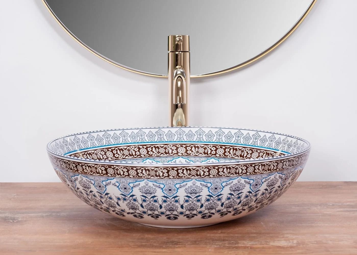 wohnwerk.idee Aufsatzwaschbecken Mexikanisch Ornamente Keramik - Bild 3