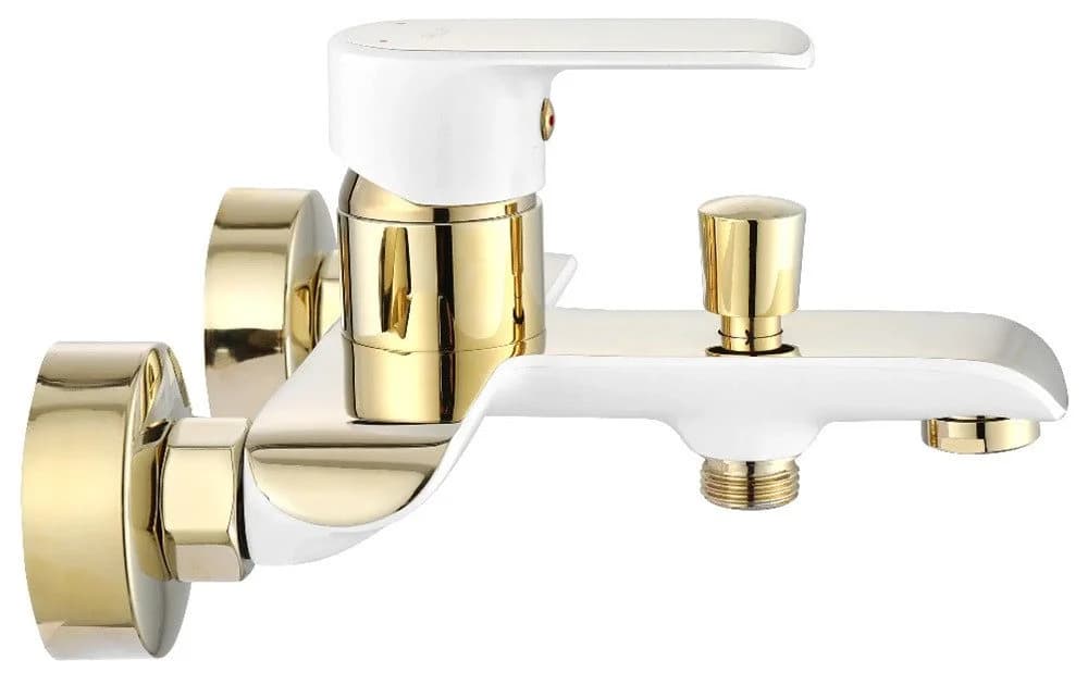 wohnwerk.idee Wannenarmatur Badewanne Weiß Schwarz Gold Chrom - Bild 4