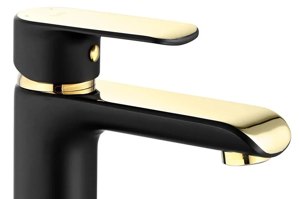 wohnwerk.idee Badarmatur Einhebelmischer Gold Schwarz