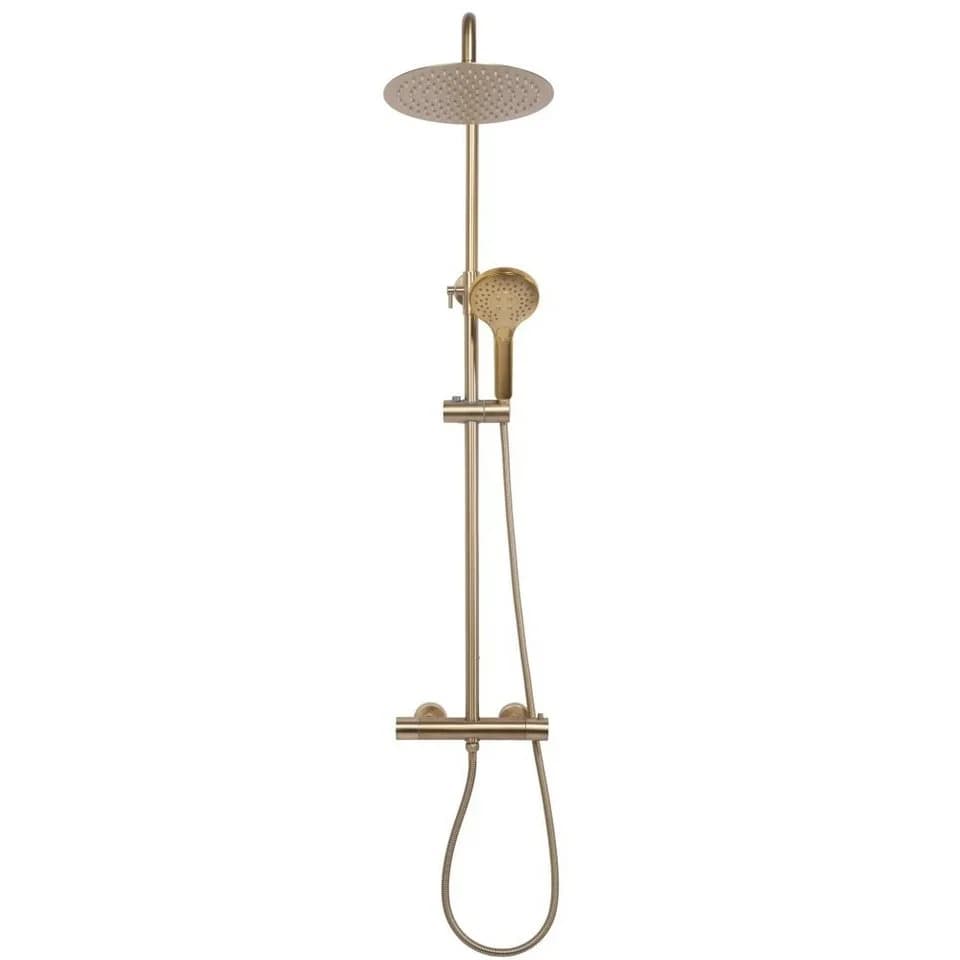 wohnwerk.idee Duschsystem mit Thermostat Gold Matt Gebürstet - Bild 4