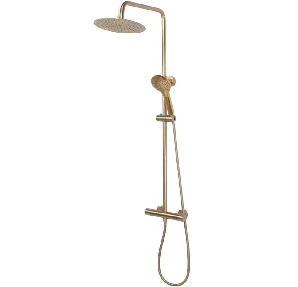 wohnwerk.idee Duschsystem mit Thermostat Gold Matt Gebürstet - Bild 5