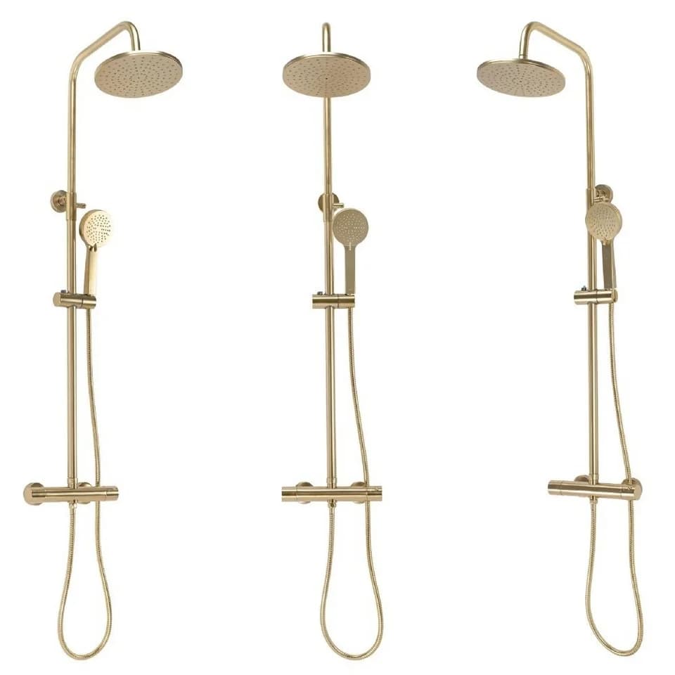 wohnwerk.idee Duschsystem PAROT Matt Gold mit Thermostat - Bild 3