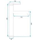 wohnwerk.idee Badarmatur Design-Waschtischarmatur Hoch Modern Einhebelmischer Bild 5