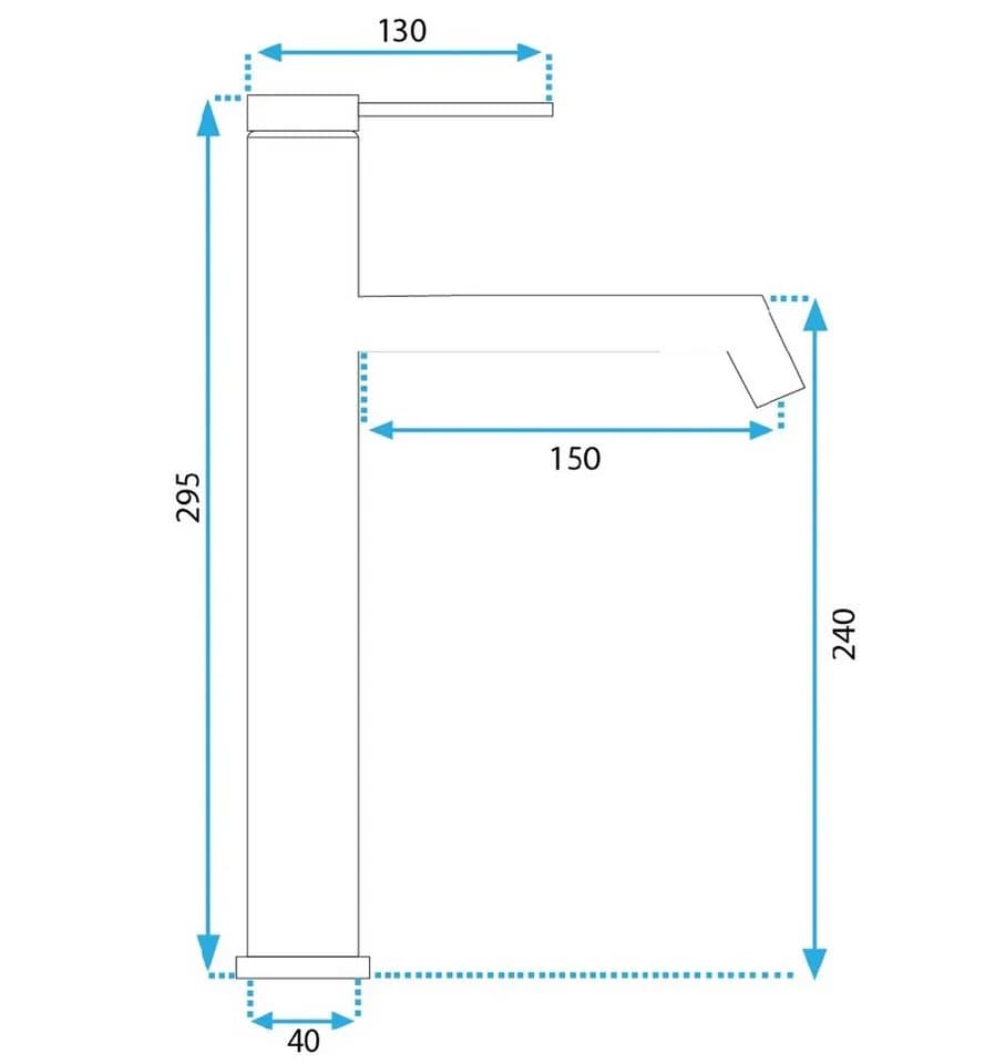wohnwerk.idee Badarmatur Design-Waschtischarmatur Hoch Modern Einhebelmischer - Bild 5