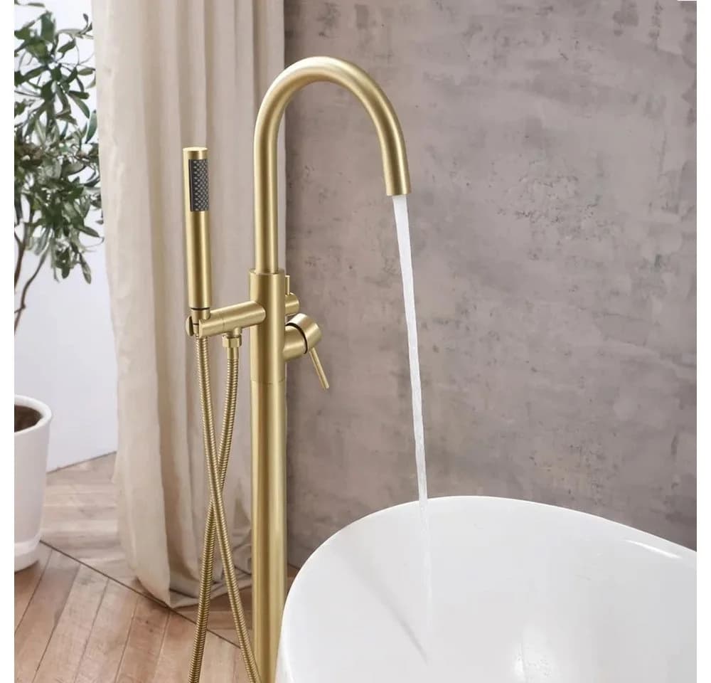 wohnwerk.idee Freistehende Badewannenarmatur Mono Gold Matt - Bild 2