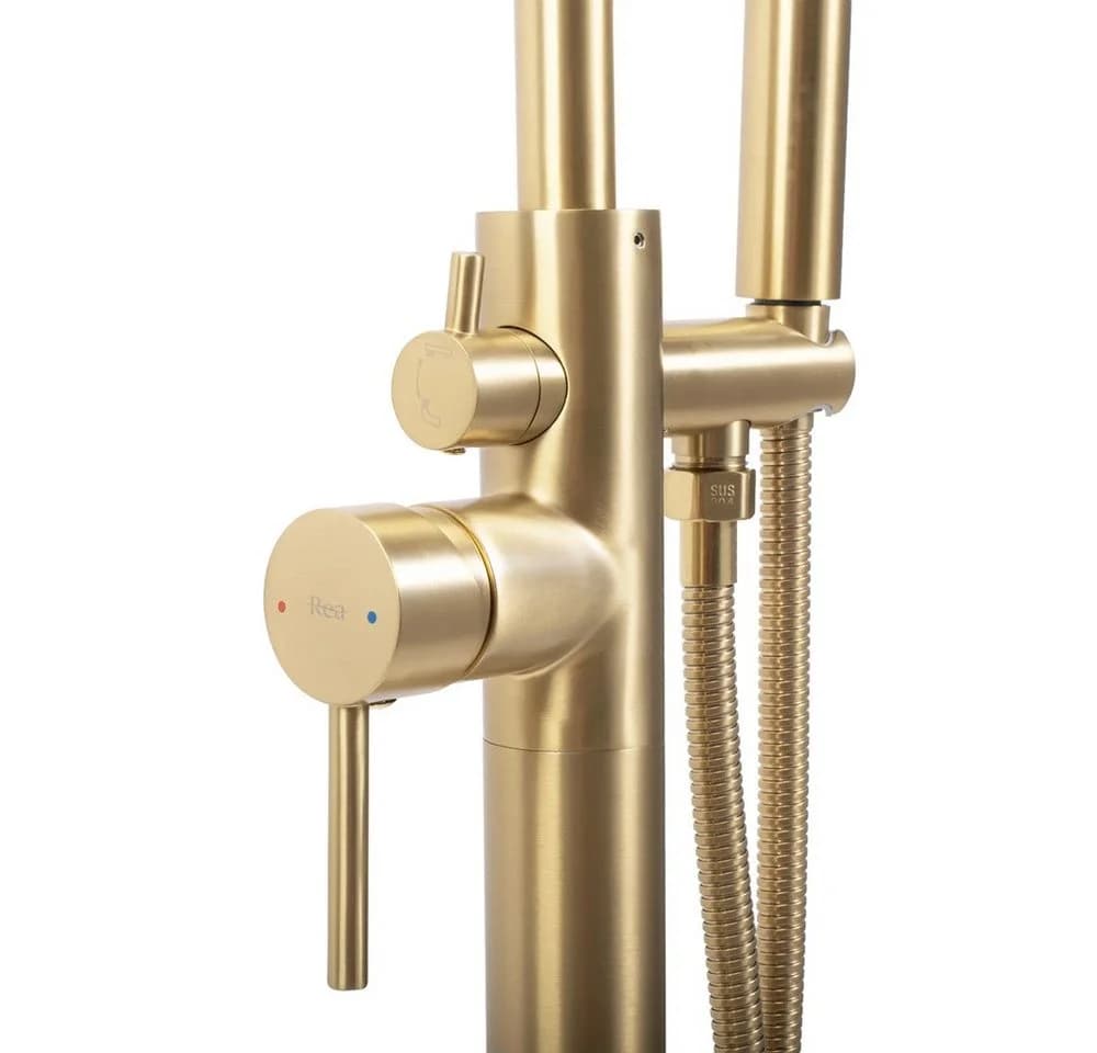 wohnwerk.idee Freistehende Badewannenarmatur Mono Gold Matt - Bild 3