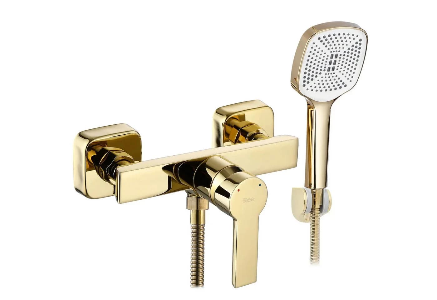 wohnwerk.idee Duscharmatur Einhebelmischer mit Handbrause Gold Poliert - Bild 2