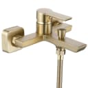 wohnwerk.idee Badewannenarmatur Argus Gold Matt Schwarz Matt mit Handbrause Bild 1