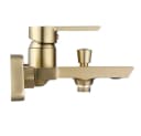 wohnwerk.idee Badewannenarmatur Argus Gold Matt Schwarz Matt mit Handbrause Bild 4