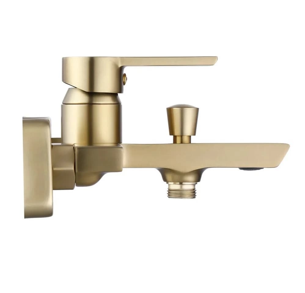 wohnwerk.idee Badewannenarmatur Argus Gold Matt Schwarz Matt mit Handbrause - Bild 4