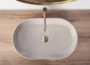 wohnwerk.idee Aufsatzwaschbecken Matt Weiß Beige Design Bild 4