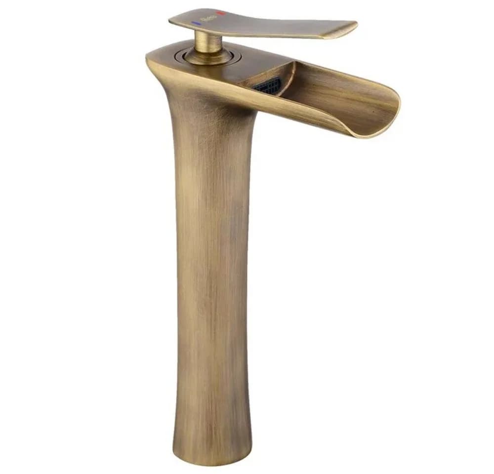 wohnwerk.idee Badarmatur Waschbeckenarmatur Wasserhahn Gold Vintage Antik Laguna
