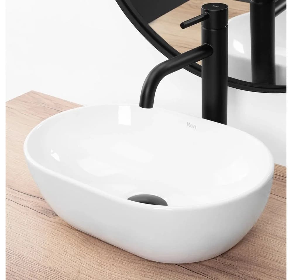 wohnwerk.idee Aufsatzwaschbecken Keramik Weiß Amelia - Bild 5